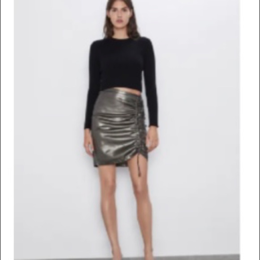 Zara Pencil Skirt with Ruching Detail